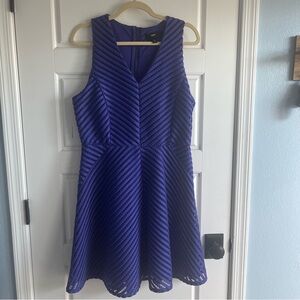 Mossimo Supply Co. Royal Blue Textured Midi Dress